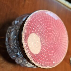 Sterling Guilloche Dresser Jar